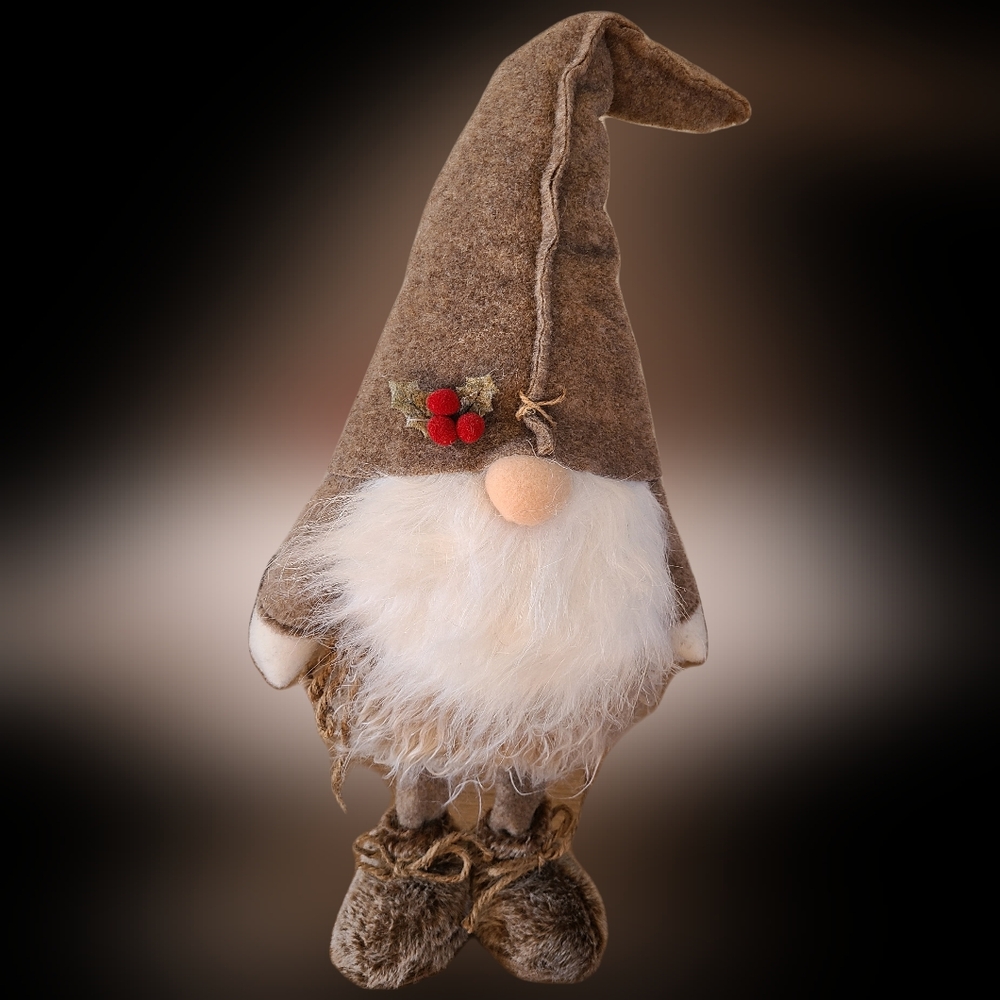Standing, stuffed Gnome